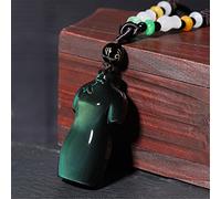 collana Feng Shui Guarigione Collana di Cristallo Collana di Fascino Cheongsam Fortunato Occhio Arcobaleno Naturale Ossidiana Amuleto di Ossidiana Dorata Attirare Prosperità Amore Fortuna Denaro, Cord