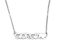Collana GALASSIA con Nome GIORGIA in Acciaio con Cuore 45 cm