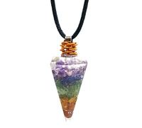 Collana Generatore Orgone 7 Chakra Ciondolo Protezione EMF Bobina di Rame Gio...
