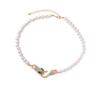 Collana girocollo alla moda a serpente in zircone nero argento per uomini donne alla moda Vikinged Goth Anime estetica uso quotidiano cubano link girocollo, Misura unica, come descritto, come