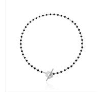 Collana girocollo alla moda di lusso con perline di cristallo nero per le donne fiore Lariat Lock collare collana gioielli fascino partito bello e professionale