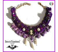 collana girocollo collier choker vittoriano gioielli da donna set NO oro argento