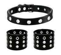 Collana girocollo con borchie, braccialetti, stile punk rock, emo, gotico