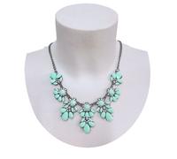 Collana Girocollo con Fiori Cristallo Strass da Donna Regolabile Colori Assorti