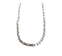 Collana girocollo con maglie a scatola ovali