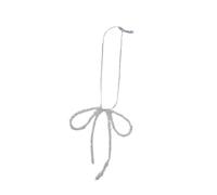 Collana girocollo con perline di vetro unica con una bella catena da collo con fiocco adatto per varie occasioni collana nera misteriosa, Misura unica, come descritto, come descritto