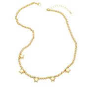 Collana girocollo corta da donna con stella arcobaleno, gioiello semplice bello e versatile che può essere indossato con qualsiasi stile, adjustable, Cristallo