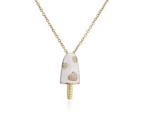 Collana girocollo da donna con ciondolo a forma di gelato, gioiello colorato che può essere indossato insieme bello e versatile, adjustable, Zirconia cubica