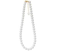 Collana girocollo da donna con perle, placcata oro 22 carati, gioiello regalo per donne, 40 cm con estensione di 5 cm
