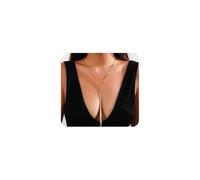 Collana girocollo da donna in oro massiccio, alla moda, in argento, lunga catena a serpente, con ciondolo per balli studenteschi, accessori per il corpo, idea regalo, 1, Lega di acciaio, Nessuna