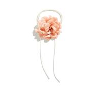 Collana girocollo da donna, regolabile, con camelia di montagna, rosa, girocollo fatto a mano, con lacci, in velluto, elegante, estiva, per matrimoni, feste, vacanze (rosa chiaro)
