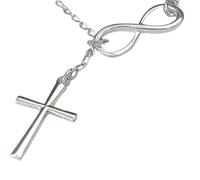 Collana girocollo da donna semplice a forma di croce a 8 forme di design pratico