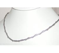 COLLANA GIROCOLLO DONNA UOMO ARGENTO 925 FOX TAIL SNAKE CAVETTO TORCHON PALLINE