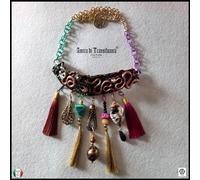 collana girocollo gioiello pendente pendaglio cristalli serpenti pietre perle