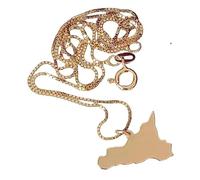 Collana Girocollo in Argento 925 cm 45 ca. con Ciondolo Sicilia cm 1,5, MOD