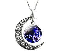 Collana Girocollo in Oro regali della sua collana per le ragazze per la costellazione della luna della mamma per le donne presentano 12 collane e Nome Della Collana Personalizzata (H, One Size)