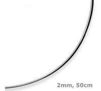 Collana Girocollo In Ottone 925 Argento 50 cm Placcato Rodio Donna