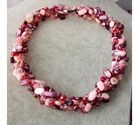 Collana girocollo Madreperla pietre Dure perle cristalli da donna new collezione