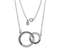 Collana girocollo personalizzabile in argento sterling 925, lunga 42 cm. YOU DESERVE EVERYTHING AND A LITLE MORE (22 mm).