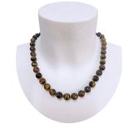 Collana Girocollo Pietre Dure Perline 10mm da Donna Elegante Naturale 48cm