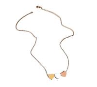 Collana girocollo semplice con 3 cuori e ciondolo a forma di cuore, gioiello alla moda, per tutti i giorni e feste, comodo da indossare, Misura unica, come descritto, come descritto