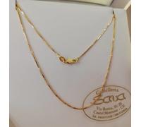 Collana Girocollo Veneziana 45 cm in Oro Giallo 18 Kt con Gancio di Sicurezza