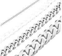 COLLANA GRUMETTA argentata uomo donna gioielli regalo girocollo catenina catena