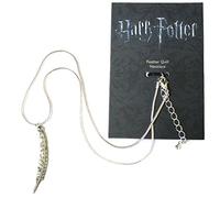 Harry Potter Collana placcata Argento con Ciondolo a Piuma 40,6 cm Carat Shop