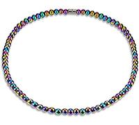 Collana IC, Collana con Perline di Ematite per Assistenza Sanitaria IC per Uomo e donnaDurability