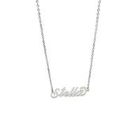 Collana in acciaio con il nome per donna regolabile colore argento anallergica girocollo regolabile (Stella)