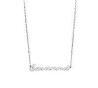 Collana in acciaio con il nome per donna regolabile colore argento anallergica girocollo regolabile (Susanna)