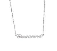 Collana in acciaio con il nome per donna regolabile colore argento anallergica girocollo regolabile (Giovanna)