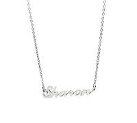 Collana in acciaio con il nome per donna regolabile colore argento anallergica girocollo regolabile (Sharon)