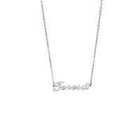 Collana in acciaio con il nome per donna regolabile colore argento anallergica girocollo regolabile (Teresa)