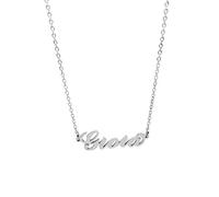 Collana in acciaio con il nome per donna regolabile colore argento anallergica girocollo regolabile (Gioia)