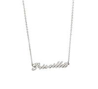 Collana in acciaio con il nome per donna regolabile colore argento anallergica girocollo regolabile (Priscilla)