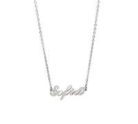 Collana in acciaio con il nome per donna regolabile colore argento anallergica girocollo regolabile (Sofia)