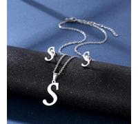 Collana In Acciaio Inossidabile Alla Con Ciondolo A Collana A Unisex Adatto Per L'aggiunta Gioielli Auricolari Lettera Fascino Per Le Donne