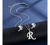 Collana In Acciaio Inossidabile Alla Con Ciondolo A Collana A Unisex Adatto Per L'aggiunta Gioielli Auricolari Lettera Fascino Per Le Donne