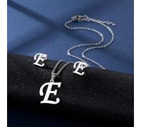 Collana In Acciaio Inossidabile Alla Con Ciondolo A Collana A Unisex Adatto Per L'aggiunta Gioielli Auricolari Lettera Fascino Per Le Donne