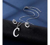 Collana In Acciaio Inossidabile Alla Con Ciondolo A Collana A Unisex Adatto Per L'aggiunta Gioielli Auricolari Lettera Fascino Per Le Donne