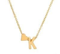 Collana in acciaio inossidabile con 26 lettere, un accessorio significativo per ogni appassionato di moda (KC collana dorata)