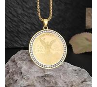 Collana in acciaio inossidabile con ciondolo a forma di Arcangelo Michele, da uomo, alla moda, con amuleto portafortuna