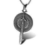 Collana in acciaio inossidabile con ciondolo delle rune Norrene