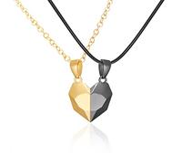 Collana in acciaio inossidabile per le donne Collane di coppia Un paio di collane d'amore Nuovi desideri Collana di coppia di pietre Collane con cuciture a cuore spezzato Collane da uomo e da donna