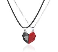 Collana in acciaio inossidabile per le donne Collane di coppia Un paio di collane d'amore Nuovi desideri Collana di coppia di pietre Collane con cuciture a cuore spezzato Collane da uomo e da donna