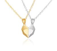 Collana in acciaio inossidabile per le donne Collane di coppia Un paio di collane d'amore Nuovi desideri Collana di coppia di pietre Collane con cuciture a cuore spezzato Collane da uomo e da donna