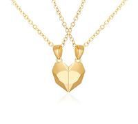 Collana in acciaio inossidabile per le donne Collane di coppia Un paio di collane d'amore Nuovi desideri Collana di coppia di pietre Collane con cuciture a cuore spezzato Collane da uomo e da donna