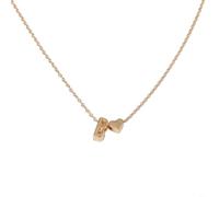 Collana in acciaio inox con lettera dell'alfabeto per un amore duraturo, design con 26 lettere per uno stile unico (KC collana dorata)
