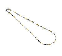 Collana in acciaio inox da uomo, senza ciondolo, 54 cm, oro/argento, collana dell'amicizia per ragazzi, larghezza 4 mm, in acciaio inox